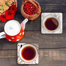 105 Stück Quadratische Sublimation Untersetzer Sublimation Leere Tasse Matte Leer Gummi Untersetzer für DIY zu Hause Küche Dekor