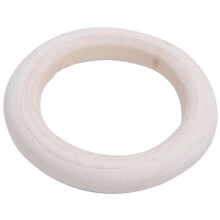 4X Natural Wooden Rings, Diameter 50mm