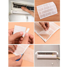 24Pcs Air Conditioning Filters Wind Outlet Cover Self-Adhesion Cuttable Air Conditioner Purifying Cotton Net 40X35cm
