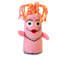 Cheerleader Reversible Plushie with Squishy Jelly Core and DIY Colorful Hair Fidget Sensory Toy for Kids
