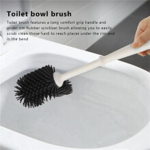 3X Toilet Brush and Holder,Toilet Bowl Cleaning Brush Set,Under Rim Lip Brush and Storage Caddy for Bathroom