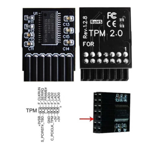 TPM2.0 Module for  14 Pin LPC for ASUS14P Encryption Security Module 14PIN LPC Tpm Module for X99 K9S 1