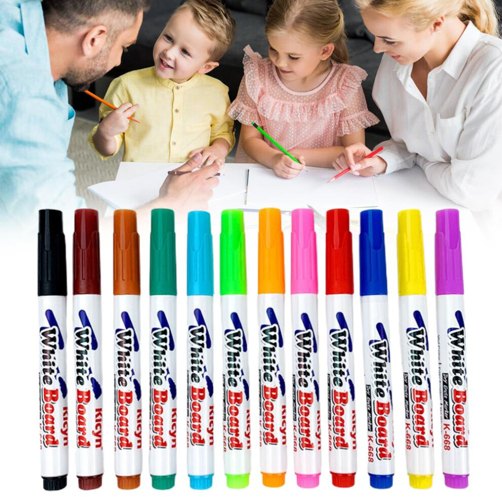 8/12 Pcs Water Drawing Pen Set for Kids - Whiteboard Markers, Dry Erase Pens-image-OPC-PSQ7VRP-NEW