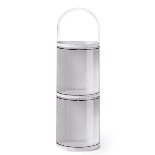 Large Transparent Dustproof Display Box for Doll Model Organizer - 15cm Diameter Three Storeys