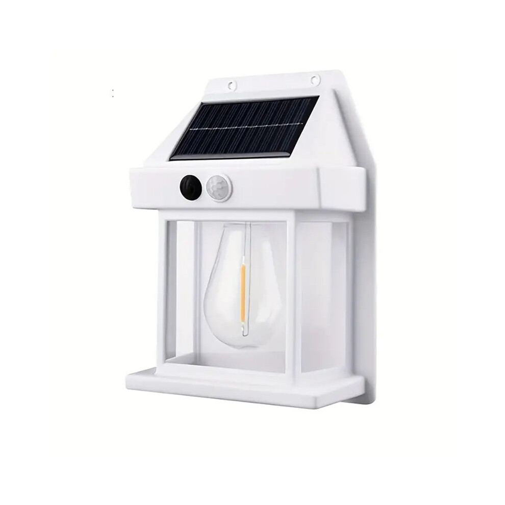 Semoic Solar Lights Outdoor, Dusk To Dawn Solar Wall Sconce Motion Sensor, 3 Lighting Modes Waterproof Solar Security Wall B