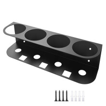 All-Purpose Sprays Bottle Holder Easy Install Wall Mount Hardware Included Heavy-Duty Powder Coated Storage Rack,4 Holes