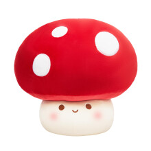 9‑Inch Cute Stuffed Mushroom Plush Pillow Toy – Soft Red Throw Cushion for Home Decor and Gifts