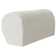 2PCS Soft Stretch Plush Armrest Covers, Stretch Armrest Covers for Chairs/Sofas, Couch Arm Covers,White