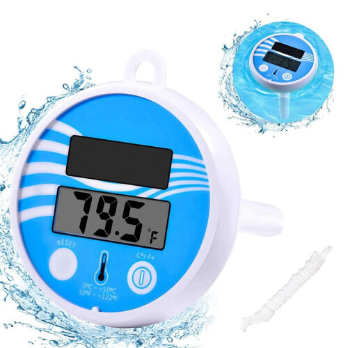 2X Floating Pool Thermometer Wireless - Swimming Pool Temperature Thermometer Easy Read, Solar Digital Pool Thermometer 2