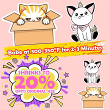 Printable Shrink Plastic Sheet Kit, Shrink Sheet Kit for GirlsBoys DIY Crafts and 'S Day Gifts
