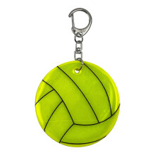 Pendentif réfléchissant de volley-ball, bijoux-jaune fluo