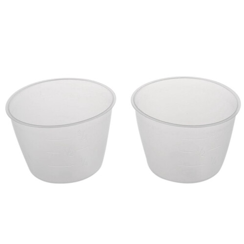 Plastic 120Ml Electric Cooker Rice Measuring Cup 10Pcs Clear White 1