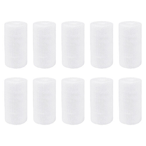 10Rolls Stretchable Cotton Gauze Bandage Athletic-White 6X400CM