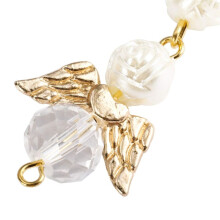150 PCS Baptism Rosary Acrylic Rosary Beads  Rosaries Angel for the First Communion Baptism Party Favors