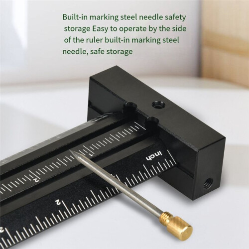 35cm Vertical Marking T-Type Hole Marking Mark/T-Type Double- Ruler with Steel Needle/Parallel Marking Ruler 2