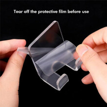 9 Pieces Acrylic Self Adhesive Razors Holder Hooks Shower Hook for Bathroom Kitchen Organizer Razors Plug Towel (Clear)