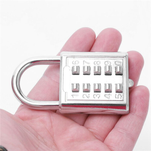 3X Anti-Theft Button Combination Padlock Digit Push Password Lock Zinc Alloy Security Lock Suitcase Luggage Coded Lock