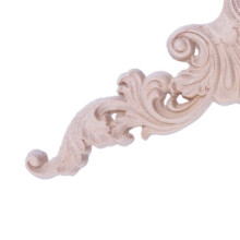 3X Wood Carved Corner Onlay Applique Frame Decor Furniture Unpainted Type:20 x 5cm