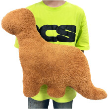 Large Dino Chicken Nugget Pillow 24.3' Oversized Cuddle Comfort Funny Dinosaur Nugget Couch Decor