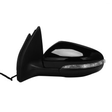 Left Side Door Rear View Mirror Assembly LH 6 Lines for MK6 2009-2012 with Electric Adjustment / Heating Black