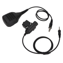 7,1 mm Schultermikrofon mit U94 PTT für VX‑6R VX‑7R (Schwarz)