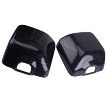 2 PeçAs de Fibra de Carbono Preta Exterior Direita e Lateral Esquerda AcessóRios de Acabamento da Tampa Do Retrovisor Apto para JL 2018