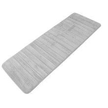 3X Memory Foam Soft Bath Mats - Non Slip Absorbent Bathroom Rugs Extra Large Size Runner Long Mat 60X160cm, Grey