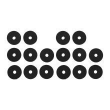 Cymbal Replacement Accessories 20Pcs Plastic Felt Sleeves for Drum Kits Black