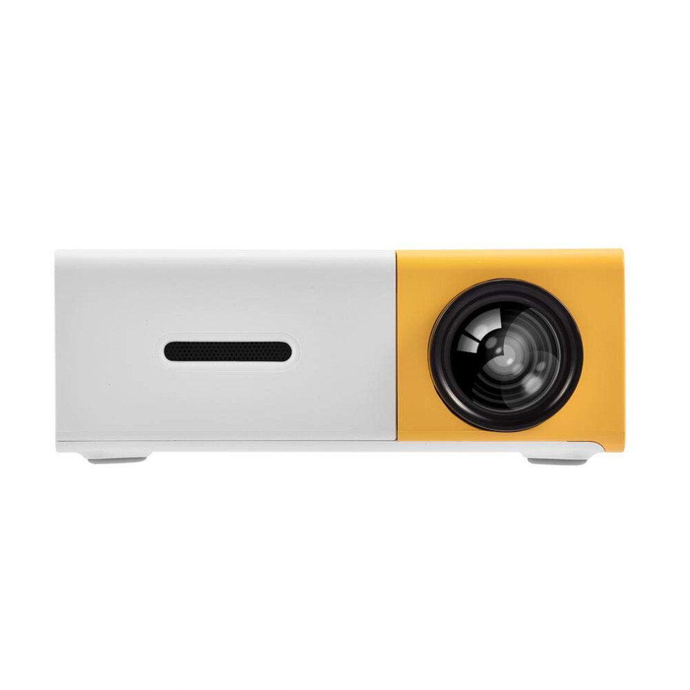 Mini Projector 1080P Led With Hdmi Usb Builtin Battery For Home Theater And Outdoor Movies (Yellow) Yellow 9330225952978