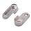 5X Oval Wardrobe Hanging Rail Rod End Bracket Support Silver Tone Pair 2