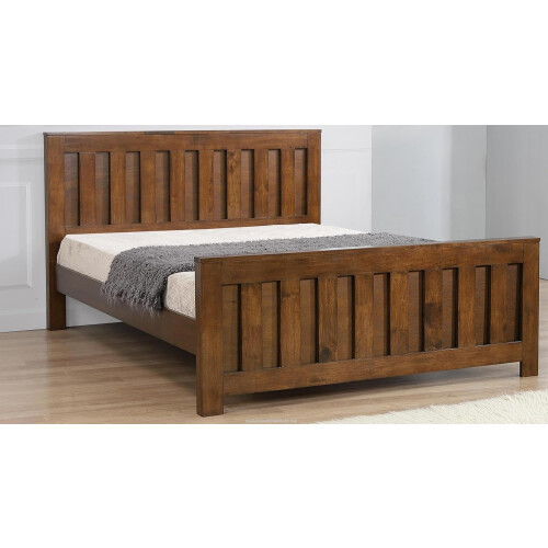 Modern Maxfield Double Bed Frame Rustic Oak 2