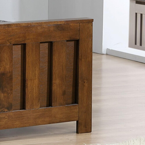 Modern Maxfield Double Bed Frame Rustic Oak 1