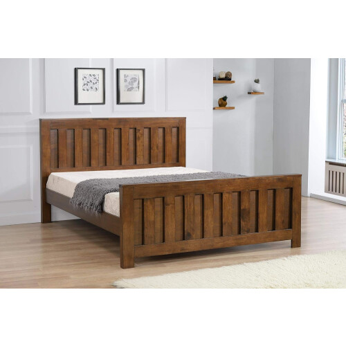 Modern Maxfield Double Bed Frame Rustic Oak