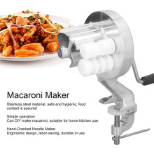 2X Manual Macaroni Maker, Cavatelli Maker Machine for Authentic Italian Pasta, Portable Hand Cranking Noodles Pressing