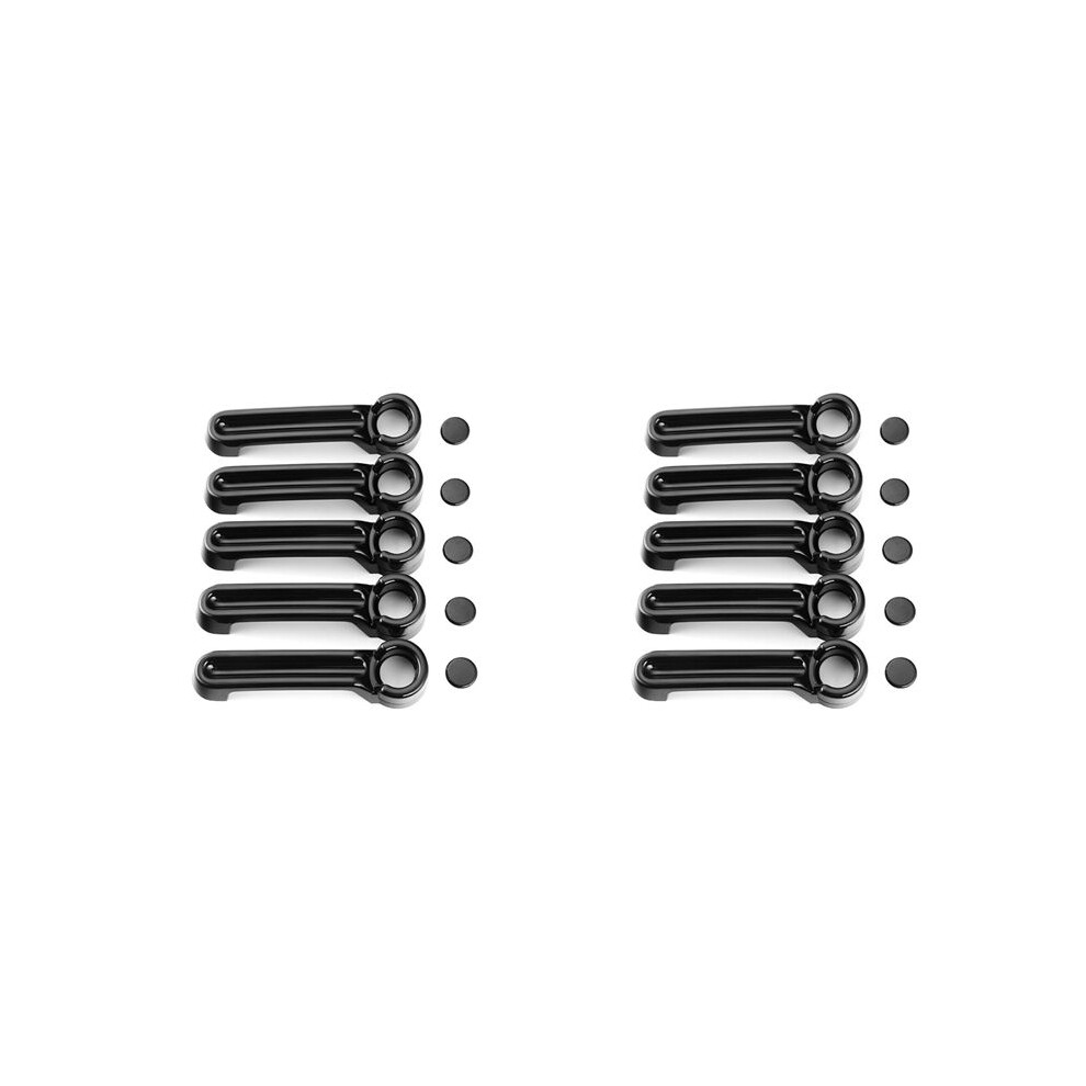 20X Outside Exterior Door Handle & Tailgate Cover For Jk 07-17 Liberty 08-12 Nitro 07-11 4Dr Black 4712635896700