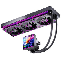 Flow360 SE ARGB Fan Dynamic Light Synchronization Integrated Water Cooling Radiator with 4-Inch LCD Screen Display A