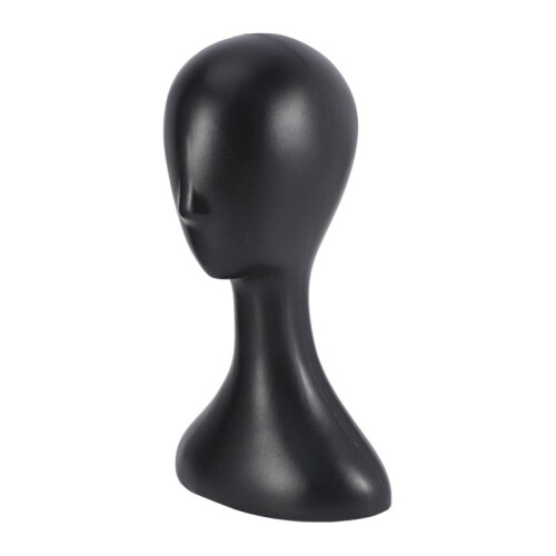 5X Lady High Plastic  Wig  Female Model  Black 2