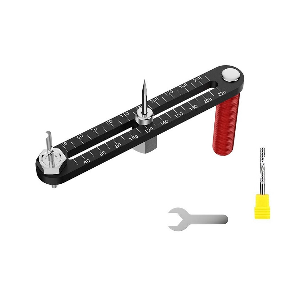 Allsome Compass Circle Cutter Tool Adjustable Holesaw For Drywall Aluminum Boards Carpentry Crafts 6032586358446