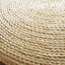 4X Coussin de Tissage Fait à la Main de Pouf Naturel Rond Remplissez L'Oreiller de Soie de Soie Coussin de Siège de Chaise de Yoga Doux Coussin de