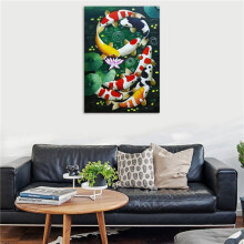 3X 5D Art Diamond Painting Full Diamond Koi Stitch Kit Ricamo Decorazioni per la Casa