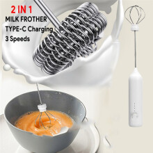 Milk Blender Food Whisk Portable Blender Home Electric Milk Frother USB Rechargeable Handheld Blending Tool