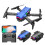 Foldable Mini Drone with Dual 4K HD Camera FPV, Altitude Hold, Headless Mode, Blue 1 Battery 1
