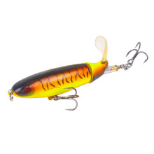 Propeller Luya Bait Bionic Bait Imitation True and False Bait Fishing Tool Accessories Tiger Yellow