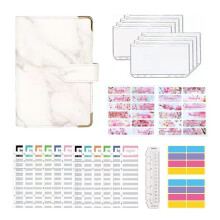 26Pcs Money Budget Planner Binder, Cash Envelopes for Budgeting, Money Organizer for A6 Cash Budget Binder White