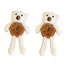 Ours Cheveux Anneau Ours Câlin Cheveux Corde éLastique Femme Cravate TêTe Corde Peluche Mignon Enfants éTé Boule TêTe