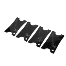 4Pack Acryl Gitaar Notched Radius Meters Toets Gitaar Liniaal Fretboard Meetinstrument Voor Bas Akoestische Gitaar
