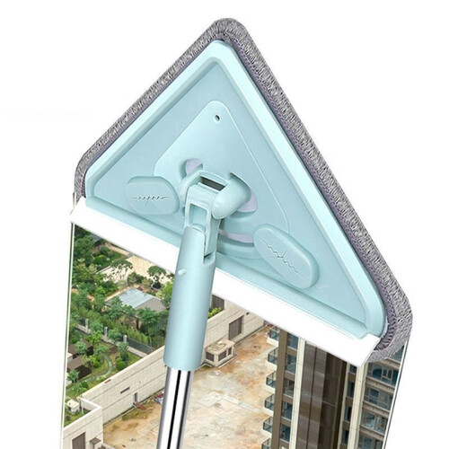 Triangle Mop, Cleaning Mop with Long Handle, Multifunctional Triangle Mop for Ceiling Wall Floor Window 1 Cloth 1