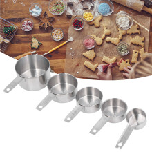 Stackable Stainless Steel Measuring Cups Set – 250ml, 125ml, 80ml, 60ml, 30ml