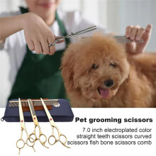 Huisdierschaar Roestvrij Staal Hondenschaap Clipper Pack Huisdierverzorgingsschaar Huisdierbenodigdheden Grijs