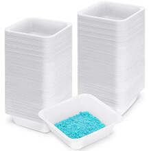 250 StüCk WäGeschiffchen, Mittelgroß, 100 Ml, Quadratische Einweg-Kunststoffschalen für Waagen, Antistatische Kunststoffpfanne, Labor-WäGeschalen